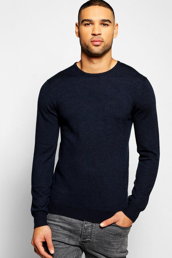 Crew Neck Merino Wool Jumper